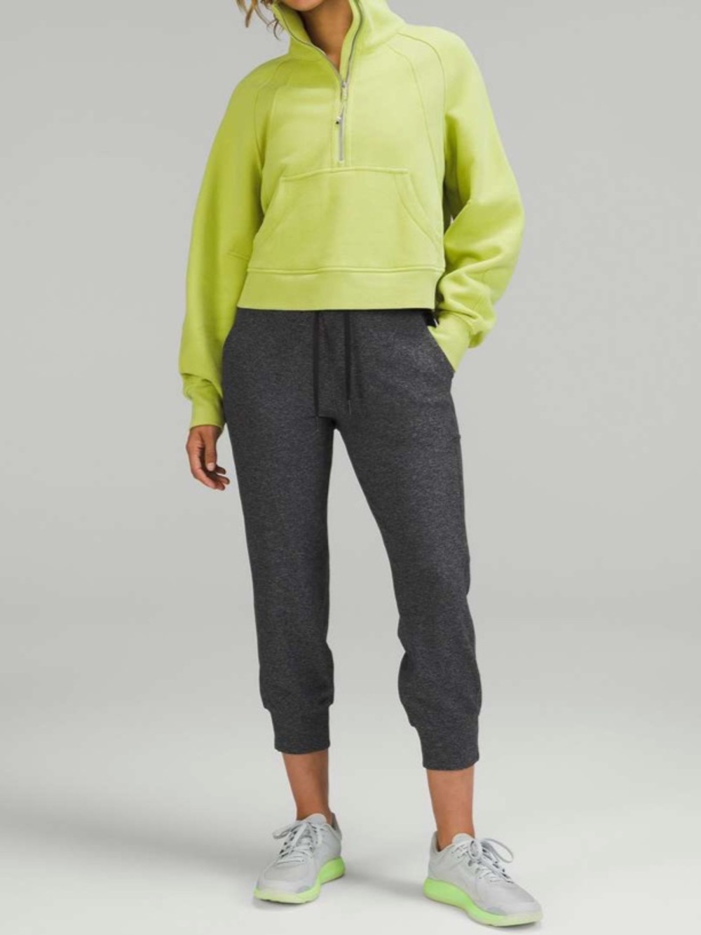 Lululemon Ready to Rulu High-Rise Cropped Jogger Heathered Raceway Grey Size 4
